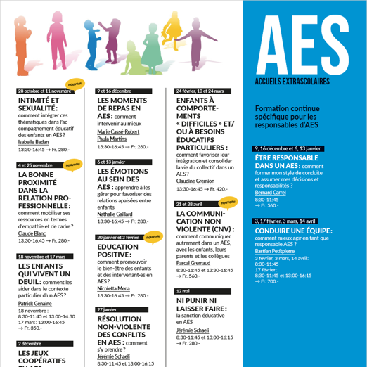 Programme AES 2026–2027